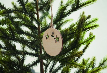 Logotrade corporate gift image of: Wooden bauble shape hanger
