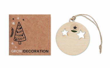 Logotrade promotional merchandise picture of: Wooden bauble shape hanger