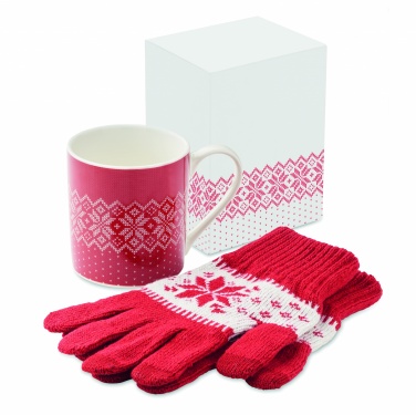 Logotrade promotional item image of: Winter gift mug and gloves set