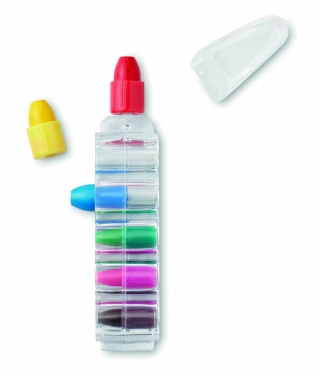 Logo trade promotional giveaway photo of: Set of 6 wax crayons