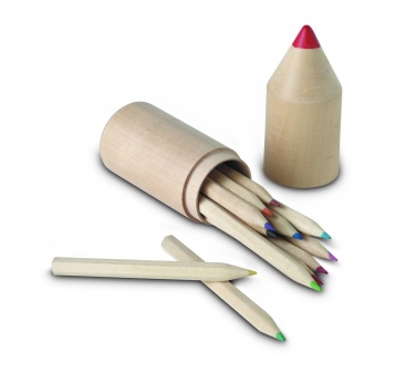 Logotrade promotional product picture of: 12 pencils in wooden box