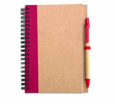 Logo trade promotional products picture of: B6 recycled notebook with pen