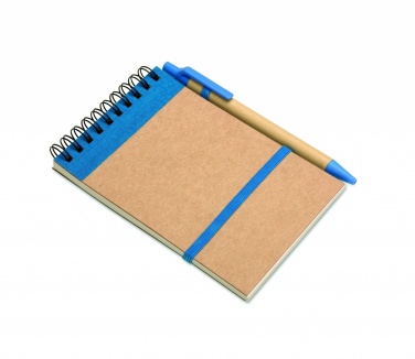 Logotrade promotional merchandise photo of: A6 recycled notepad with pen