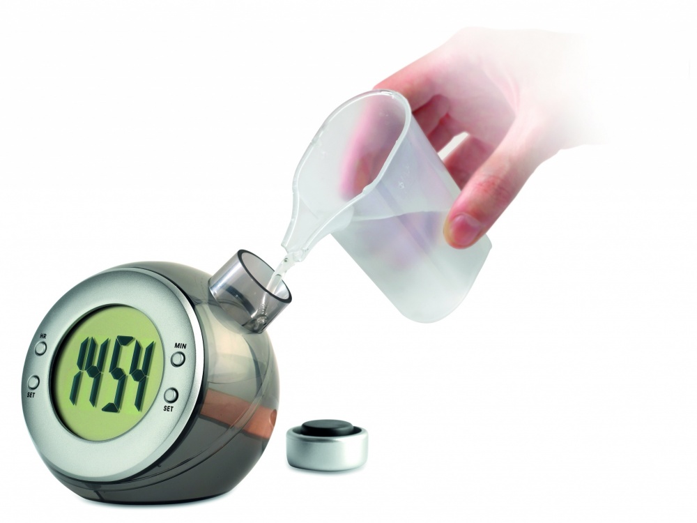 Logotrade promotional item picture of: Water powered LCD desk clock