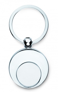 Logo trade corporate gifts image of: Metal key ring with token Tampere