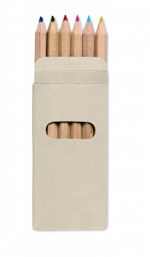 Logotrade business gifts photo of: 6 coloured pencils in box