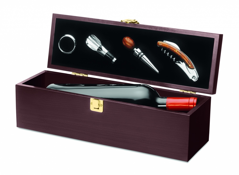 Logo trade promotional gift photo of: Wine set in wine box