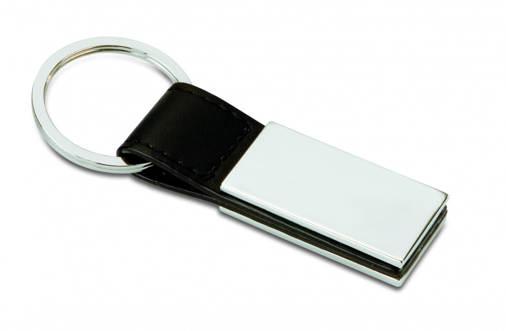 Logo trade corporate gifts picture of: PU and metal key ring Kuopio
