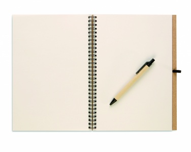 Logotrade advertising product picture of: Recycled notebook with pen