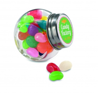 Logo trade corporate gifts image of: Glass jar with jelly beans
