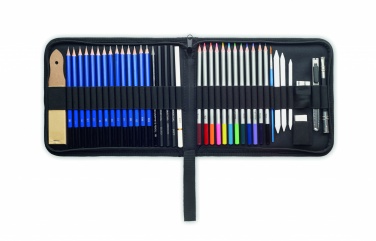 Logo trade promotional giveaway photo of: 40 piece art set in case