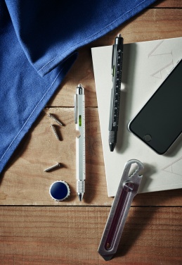 Logo trade corporate gift photo of: Spirit level pen with ruler