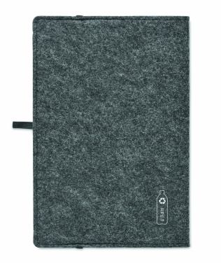 Logo trade promotional merchandise photo of: A5 notebook RPET felt