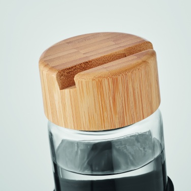 Logotrade promotional gift picture of: Glass bottle bamboo lid 600ml
