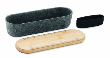 Logo trade promotional items picture of: RPET felt pencil case with lid