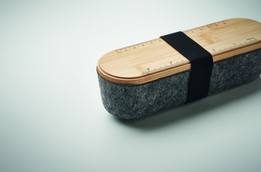 Logo trade promotional products image of: RPET felt pencil case with lid