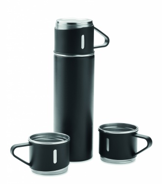 Logo trade promotional giveaways image of: Double wall bottle and cup set