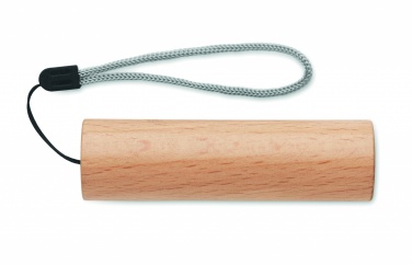 Logo trade promotional products image of: Beech wood rechargeable torch