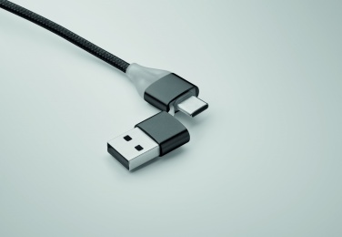 Logo trade promotional gifts image of: 4 in 1 charging cable type C