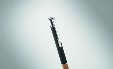 Logo trade corporate gift photo of: Ballpoint pen made of aluminum with a cork grip