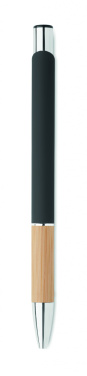 Logotrade promotional item image of: Ballpoint pen made of aluminum with a bamboo grip