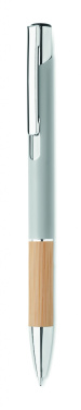 Logotrade promotional items photo of: Ballpoint pen made of aluminum with a bamboo grip