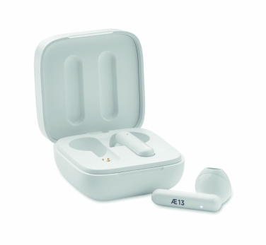 Logo trade promotional merchandise photo of: TWS earbuds with solar charger
