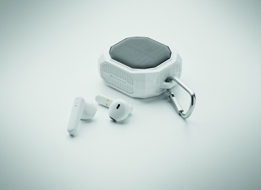 Logotrade promotional giveaways photo of: TWS earbuds with solar charger