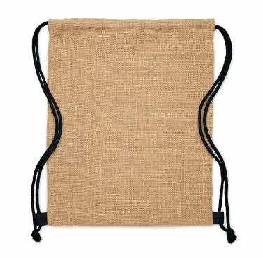 Logo trade business gifts image of: Jute drawstring bag