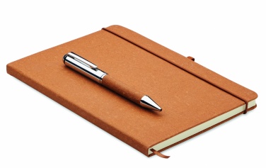 Logotrade promotional product picture of: Recycled leather notebook set