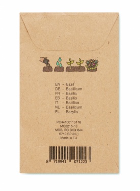Logotrade advertising products photo of: Basil seeds in craft envelope