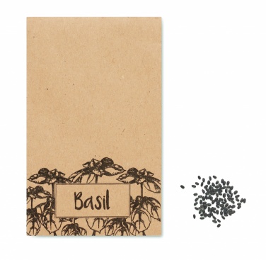 Logo trade promotional items image of: Basil seeds in craft envelope