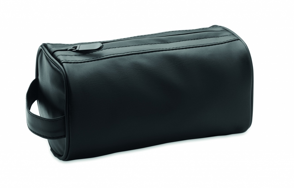 Logo trade promotional items image of: Soft PU cosmetic bag and zipper
