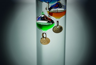 Logo trade business gift photo of: Galileo thermometer glass 28cm