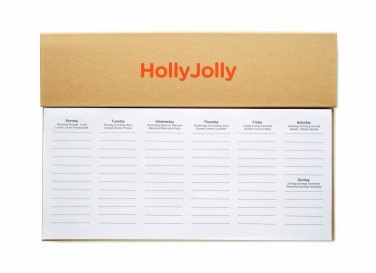 Logo trade promotional merchandise image of: Weekly desktop planner
