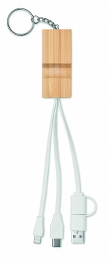 Logotrade advertising products photo of: Bamboo key ring and stand Salo