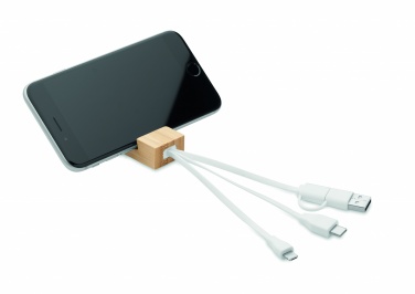 Logotrade corporate gift image of: Bamboo key ring and stand Salo