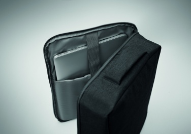 Logotrade business gift image of: A safe 15-inch laptop backpack made of 300D RPET with a 210D RPET lining and customizable printing.