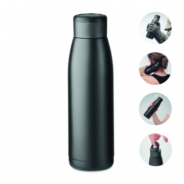 Logo trade promotional giveaways picture of: Heat-cool double wall bottle