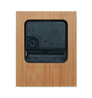 Logo trade promotional item photo of: Bamboo table clock