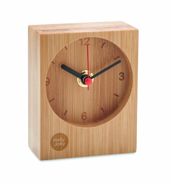 Logo trade corporate gifts picture of: Bamboo table clock