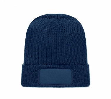 Logo trade business gifts image of: Unisex beanie RPET polyester