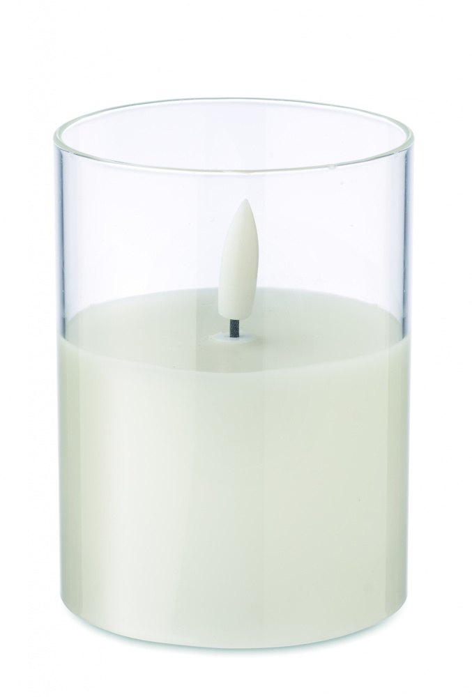 Logo trade promotional merchandise photo of: LED wax candle in glass holder