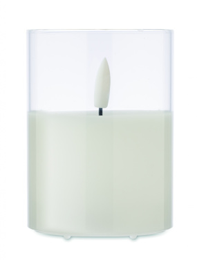 Logo trade advertising products image of: LED wax candle in glass holder