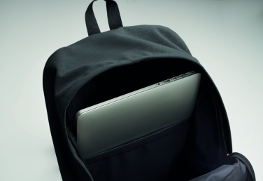 Logotrade corporate gift image of: A 15-inch laptop backpack made of recycled pre-consumer cotton with customizable printing
