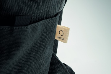 Logo trade promotional giveaway photo of: A 15-inch laptop backpack made of recycled pre-consumer cotton with customizable printing