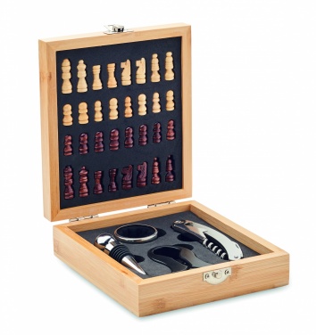 Logo trade business gift photo of: Chess board wine set