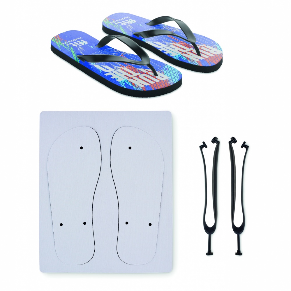Logo trade promotional giveaway photo of: Sublimation beach slippers
