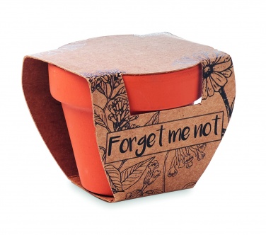 Logo trade promotional item photo of: Terracotta pot 'forget me not'