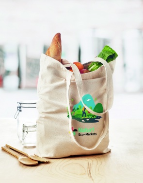 Logo trade promotional giveaways image of: Canvas shopping bag 270 gr/m²
